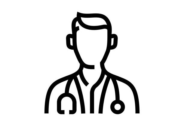 Doctor line icon, Avatar, character, health workers, hospital, medical clinic.